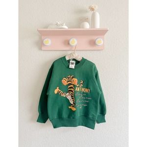 Vintage RARE The Disney Catalog Green Tigger Embroider Anthony Sweatshirt Boy 4T